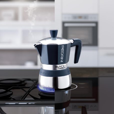 Pedrini Induction kávéfőző, 2 személyes, fekete