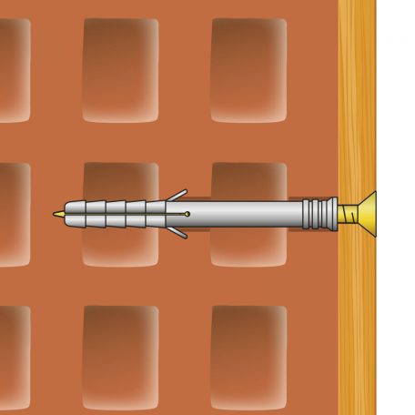 Tipli + csavar - 6 x 40 mm - 16 db / csomag