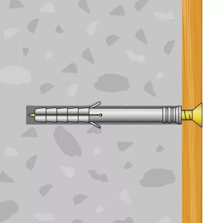 Tipli + csavar - 6 x 40 mm - 16 db / csomag