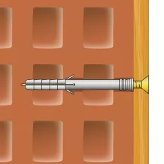 Tipli + csavar - 8 x 60 mm - 12 db / csomag