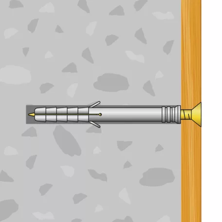 Tipli + csavar - 10 x 80 mm - 10 db / csomag