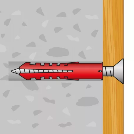 Tipli + csavar - 6 x 30 mm - 25 db / csomag