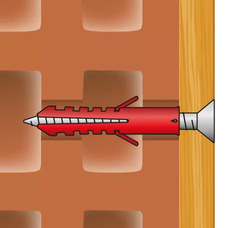 Tipli + csavar - 6 x 30 mm - 25 db / csomag