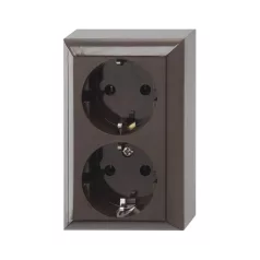   GAO 0510076777 Business Line IP20, 2 férőhelyes földelt csatlakozóaljzat, beltéri, 230 V~ /50 Hz / 16 A, barna