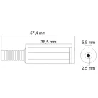 DC aljzat törésgátlóval - 5.5/2.5 mm