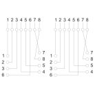 Fali aljzat - dupla, 8P8C UTP Cat.5