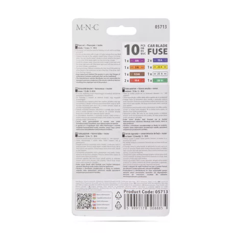 Biztosíték készlet + fázisceruza + teszter - késes - 10 db - 6 - 24V, 3 - 30A