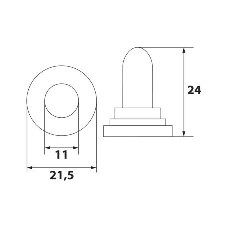 Vízzáró szilikon sapka