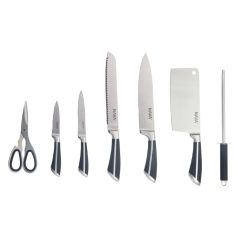   Nava 10-167-021 7db-os rozsdamentes acél késkészlet akril állvánnyal, forgatható