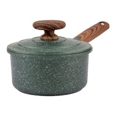   Nava 10-255-025 Ωmega tapadásmentes öntött alumínium lábas fedővel, kőbevonattal, 16 cm