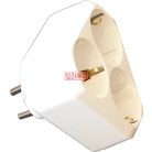 3-as földelt hálózati elosztó, fehér