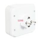 4-es földelt dugalj adapter, kocka