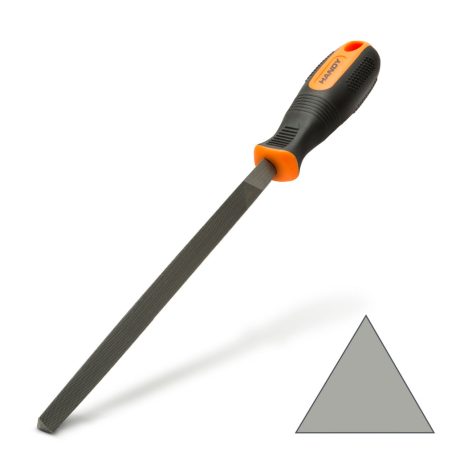 Precíziós reszelő fémhez - háromszög alakú - kétszeres vágású - közepes durvaságú