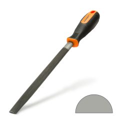   Precíziós reszelő fémhez - félkör alakú - kétszeres vágású - közepes durvaságú