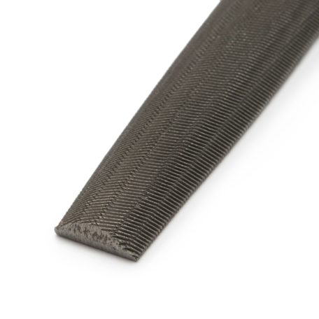 Precíziós reszelő fémhez - félkör alakú - kétszeres vágású - közepes durvaságú