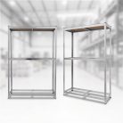 Gumiabroncs tároló állvány - fém - 180 x 120 x 40 cm