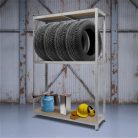 Gumiabroncs tároló állvány - fém - 180 x 120 x 40 cm