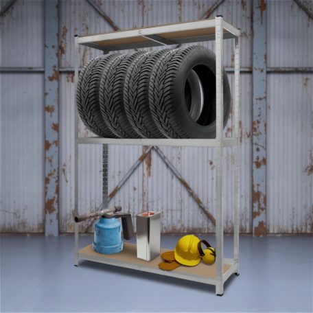 Gumiabroncs tároló állvány - fém - 180 x 120 x 40 cm