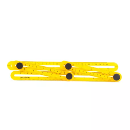 Műanyag négyoldalú vonalzó, szögmásoló 