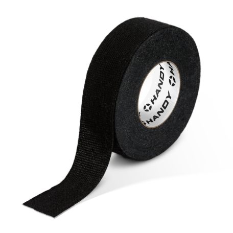 Öntapadós textil szalag - kábelkorbácsokhoz - 15 m x 19 mm x 0,3 mm - fekete