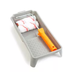   Festőhenger szett - 2 x 12 mm poliészter + nyél, tálca - 100 mm