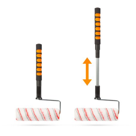 Festőhenger szett teleszkópos nyéllel - 4 db-os