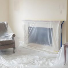 Takarófólia maszkolószalaggal - 20 x 2,5 m - 7 mikron