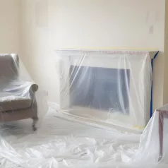 Takarófólia maszkolószalaggal - 20 x 2,5 m - 7 mikron