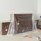 Takarófólia maszkolószalaggal - 20 x 2,5 m - 7 mikron