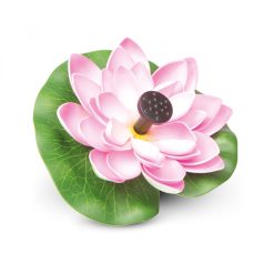   GARDEN OF EDEN napelemes Szolár szökőkút - rózsaszín tavirózsa - 180 x 170 mm