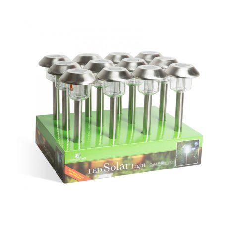 LED-es szolár lámpa - leszúrható - hidegfehér - 45 x 12,5 cm