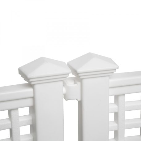 LED-es szolár kerítés - 58 x 36 x 3,5 cm - hidegfehér - 4 db / szett