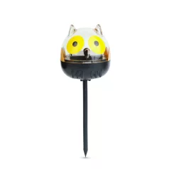   LED-es szolár lámpa - bagoly - hidegfehér - sárga - 150 x 50 x 50 mm