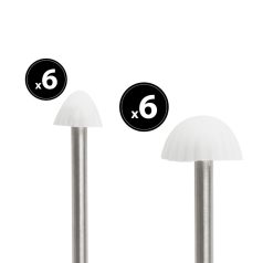   LED-es szolár lámpa - 12 db mini gomba - melegfehér - 28,5 cm x 4 m