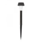 LED-es szolár lámpa - hidegfehér - fekete - műanyag