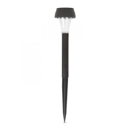 LED-es szolár lámpa - hidegfehér - fekete - műanyag