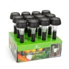 LED-es szolár lámpa - hidegfehér - fekete - műanyag