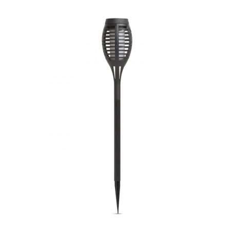 Lángokat imitáló szolár LED lámpa - 4 db - fekete - műanyag - 480 x 75 mm