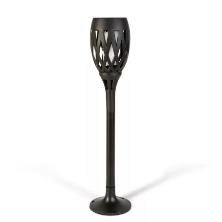 LED-es szolár lámpa - leszúrható / fali / szabadonálló - lángeffekt - 12 sárga LED - 90 x 410 mm