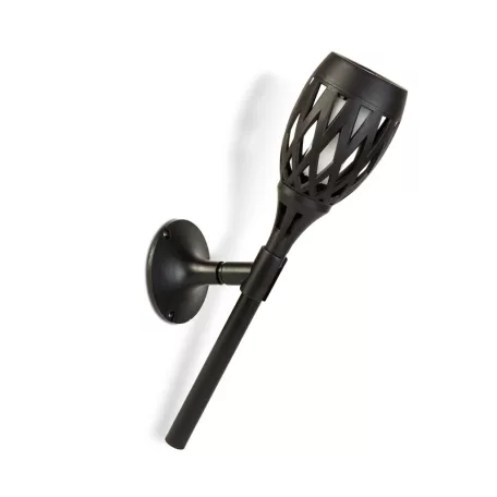 LED-es szolár lámpa - leszúrható / fali / szabadonálló - lángeffekt - 12 sárga LED - 90 x 410 mm