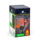 LED-es szolár lámpa - leszúrható / fali / szabadonálló - lángeffekt - 12 sárga LED - 90 x 410 mm