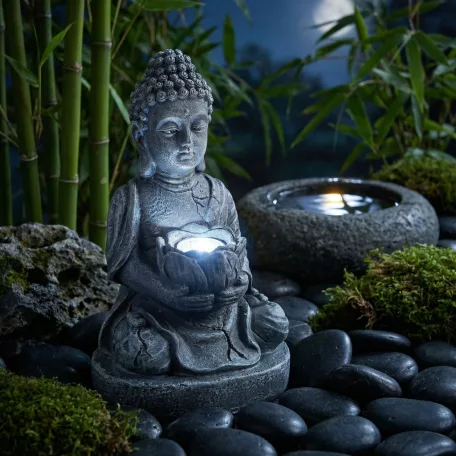 Szolár Buddha - 1 LED - 12,5 x 8,5 x 19 cm - 2 féle