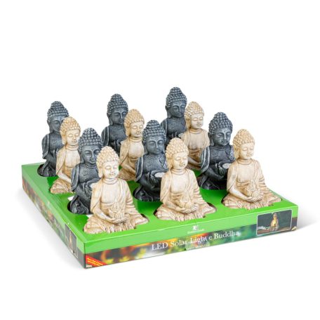 Szolár Buddha - 1 LED - 12,5 x 8,5 x 19 cm - 2 féle