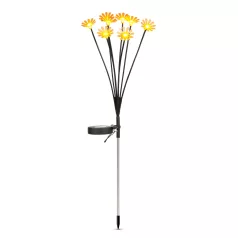   Leszúrható szolár lámpa - kamilla - 10 melegfehér LED - 80 cm