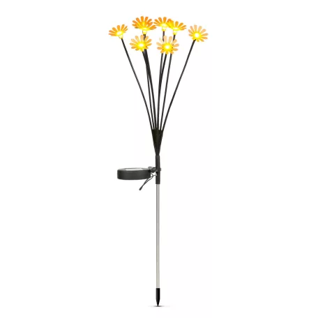Leszúrható szolár lámpa - kamilla - 10 melegfehér LED - 80 cm