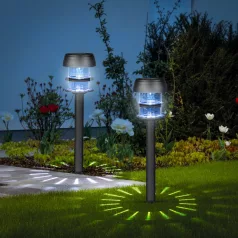   Leszúrható szolár lámpa - 1 fehér LED - 7,5 x 7,5 x 40 cm