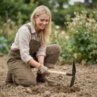 Kerti szerszám - kapa - 50 cm - fa nyéllel