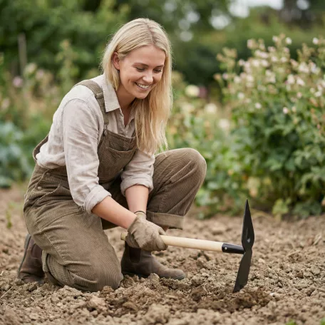 Kerti szerszám - kapa - 50 cm - fa nyéllel