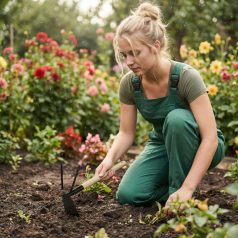 Kerti szerszám - kapa - 50 cm - fa nyéllel