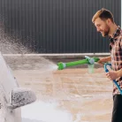 Nagynyomású öntözőpisztoly - vegyszertartállyal -